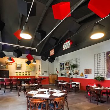 Pannelli fonoassorbenti Caruso Acoustic Ristorante La Danda 02