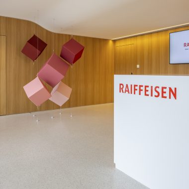 Pannelli fonoassorbenti Banca Raffeisen – Caruso Acoustic 3